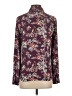 Ann Taylor LOFT 100% Polyester Floral Burgundy Long Sleeve Blouse Size XS - photo 2