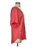AQC 100% Rayon Red Short Sleeve Blouse Size 4 (0) - photo 4
