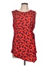 T Tahari Red Sleeveless Top Size L - photo 1