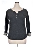 Maison Scotch Gray Long Sleeve Henley Size XL (4) - photo 1
