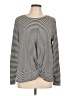 Caslon Stripes Silver Long Sleeve T-Shirt Size L - photo 1
