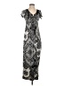 Style&Co 100% Polyester Print Gray Casual Dress Size S (petite) - photo 1