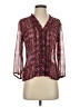 Attention 100% Polyester Burgundy 3/4 Sleeve Blouse Size XS - photo 1