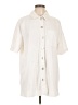 Isalis Ivory Short Sleeve Button-Down Shirt Size L - photo 1