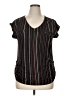 Assorted Brands Black Short Sleeve Blouse Size XL - photo 1
