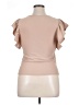 Unbranded Tan Short Sleeve Blouse Size 0XEstimated - photo 2