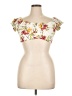 Assorted Brands Ivory Short Sleeve Top Size XL - photo 1