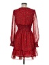 Max Studio 100% Polyester Paisley Red Cocktail Dress Size M (estimated) - photo 2