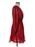 Max Studio 100% Polyester Paisley Red Cocktail Dress Size M (estimated) - photo 4