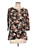 Assorted Brands Black 3/4 Sleeve Blouse Size L - photo 1