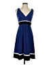 Chaps Color Block Blue Casual Dress Size XS - photo 1