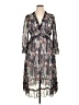 Unbranded 100% Polyester Floral Gray Casual Dress Size XL - photo 1