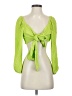 Audrey 3+1 100% Rayon Green 3/4 Sleeve Blouse Size S - photo 1