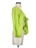 Audrey 3+1 100% Rayon Green 3/4 Sleeve Blouse Size S - photo 4