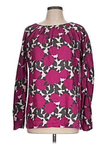 Barneys New York Long Sleeve Silk Top (view 1)