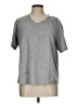 Flora Nikrooz Solid Gray Active T-Shirt Size L - photo 1