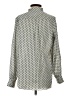 Dalia Collection 100% Polyester Polka Dots Silver Long Sleeve Blouse Size S - photo 2