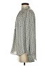 Dalia Collection 100% Polyester Polka Dots Silver Long Sleeve Blouse Size S - photo 5
