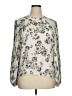 Express 100% Polyester Floral Ivory Long Sleeve Blouse Size XL - photo 1