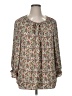 Max Studio 100% Polyester Floral Ivory 3/4 Sleeve Blouse Size 1X - photo 1