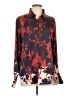 Velvet 100% Polyester Print Red Long Sleeve Blouse Size L - photo 1