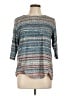 Pixie Lady Tweed Stripes Silver 3/4 Sleeve T-Shirt Size L - photo 1