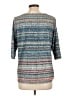 Pixie Lady Tweed Stripes Silver 3/4 Sleeve T-Shirt Size L - photo 2