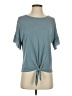 Caution to the Wind Teal Short Sleeve Top Size S - photo 1