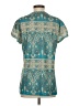 Moshu Teal Short Sleeve Blouse Size S - photo 2