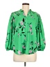 Ann Taylor 100% Polyester Green 3/4 Sleeve Blouse Size M - photo 1