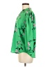 Ann Taylor 100% Polyester Green 3/4 Sleeve Blouse Size M - photo 5