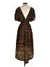 Hello Miss 100% Polyester Animal Print Brown Cocktail Dress Size S - photo 2