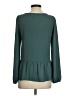 Everly 100% Polyester Teal Long Sleeve Blouse Size S - photo 2