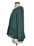 Everly 100% Polyester Teal Long Sleeve Blouse Size S - photo 5