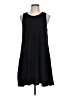 Basics 100% Viscose Solid Black Casual Dress Size L - photo 1