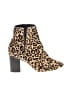 Halogen Animal Print Tan Ankle Boots Size 7 - photo 1