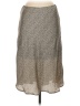 Sienna Sky 100% Polyester Chevron-herringbone Silver Casual Skirt Size M - photo 1