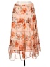 Coldwater Creek 100% Polyester Floral Orange Casual Skirt Size M (petite) - photo 1