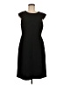 Jones Studio 100% Polyester Solid Black Casual Dress Size 8 - photo 1
