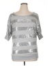 Love Rocks Metallic Silver Short Sleeve Top Size XL - photo 1