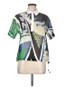 Clover Canyon 100% Polyester Graphic Green Short Sleeve Blouse Size M - photo 1