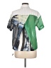 Clover Canyon 100% Polyester Graphic Green Short Sleeve Blouse Size M - photo 2