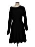 Express Solid Black Casual Dress Size L - photo 1