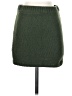 Flat White Solid Green Wool Skirt Size S - photo 1