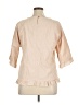 Unbranded 100% Cotton Tan 3/4 Sleeve Blouse Size XL - photo 2
