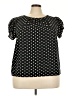 Unbranded 100% Polyester Polka Dots Black Short Sleeve Blouse Size 4X - photo 1