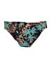 Ocean Blue Floral Black Swimsuit Bottoms Size L - photo 2