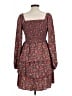 BTFBM 100% Polyester Paisley Red Casual Dress Size L - photo 2
