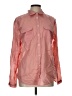Gap 100% Cotton Color Block Pink Long Sleeve Button-Down Shirt Size L - photo 1