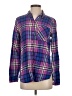 Express Plaid Purple Long Sleeve Button-Down Shirt Size S - photo 1
